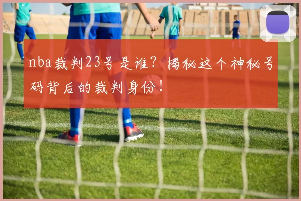 nba裁判23号是谁？揭秘这个神秘号码背后的裁判身份！